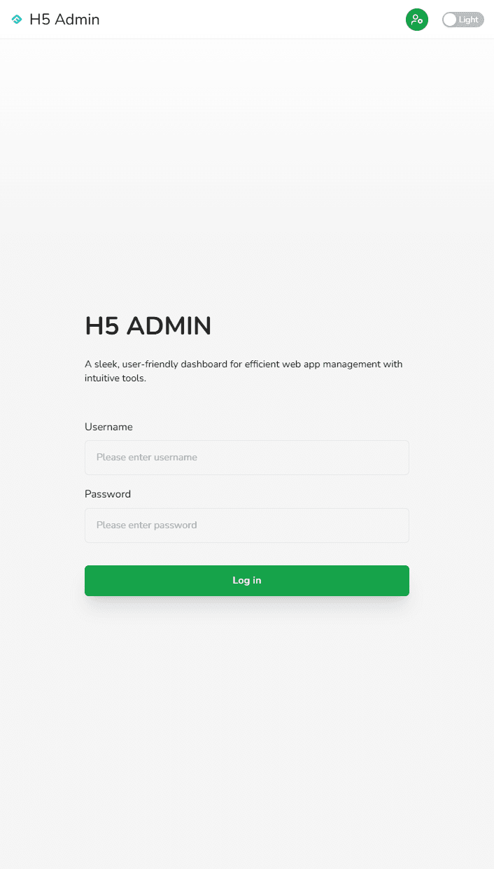 Feiwin Admin Dashboard screenshot